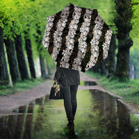 Black and Beige Hawaii Shell Lei Umbrella Hawaiian Sunrise Shell Hebrew Cone Plumeria LT14 - Polynesian Pride