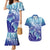 Polynesia Sea Turtle Couples Matching Mermaid Dress and Hawaiian Shirt Happy Valentine Day Polynesian - Dark Cyan LT14 Dark Cyan - Polynesian Pride