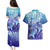 Polynesia Sea Turtle Couples Matching Puletasi Dress and Hawaiian Shirt Happy Valentine Day Polynesian - Dark Cyan LT14 - Polynesian Pride