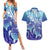 Polynesia Sea Turtle Couples Matching Summer Maxi Dress and Hawaiian Shirt Happy Valentine Day Polynesian - Dark Cyan LT14 Dark Cyan - Polynesian Pride