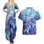 Polynesia Sea Turtle Couples Matching Summer Maxi Dress and Hawaiian Shirt Happy Valentine Day Polynesian - Dark Cyan LT14 - Polynesian Pride