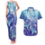 Polynesia Sea Turtle Couples Matching Tank Maxi Dress and Hawaiian Shirt Happy Valentine Day Polynesian - Dark Cyan LT14 Dark Cyan - Polynesian Pride