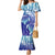 Polynesia Sea Turtle Family Matching Mermaid Dress and Hawaiian Shirt Happy Valentine Day Polynesian - Dark Cyan LT14 Mom's Dress Dark Cyan - Polynesian Pride