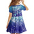 Polynesia Sea Turtle Kid Short Sleeve Dress Happy Valentine Day Polynesian - Dark Cyan LT14 - Polynesian Pride