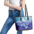 Polynesia Sea Turtle Leather Tote Bag Happy Valentine Day Polynesian - Dark Cyan LT14 - Polynesian Pride