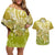 Polynesia Sea Turtle Couples Matching Off Shoulder Short Dress and Hawaiian Shirt Happy Valentine Day Polynesian - Gold LT14 Gold - Polynesian Pride