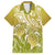 Polynesia Sea Turtle Family Matching Puletasi Dress and Hawaiian Shirt Happy Valentine Day Polynesian - Gold LT14 Dad's Shirt - Short Sleeve Gold - Polynesian Pride