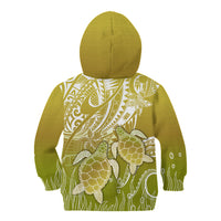 Polynesia Sea Turtle Kid Hoodie Happy Valentine Day Polynesian - Gold LT14 - Polynesian Pride