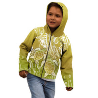 Polynesia Sea Turtle Kid Hoodie Happy Valentine Day Polynesian - Gold LT14 - Polynesian Pride