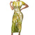 Polynesia Sea Turtle Short Sleeve Bodycon Dress Happy Valentine Day Polynesian - Gold LT14 Long Dress Gold - Polynesian Pride