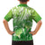 Polynesia Sea Turtle Family Matching Off Shoulder Long Sleeve Dress and Hawaiian Shirt Happy Valentine Day Polynesian - Green LT14 - Polynesian Pride