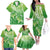 Polynesia Sea Turtle Family Matching Off Shoulder Long Sleeve Dress and Hawaiian Shirt Happy Valentine Day Polynesian - Green LT14 - Polynesian Pride