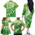 Polynesia Sea Turtle Family Matching Off Shoulder Long Sleeve Dress and Hawaiian Shirt Happy Valentine Day Polynesian - Green LT14 - Polynesian Pride