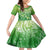 Polynesia Sea Turtle Family Matching Off Shoulder Maxi Dress and Hawaiian Shirt Happy Valentine Day Polynesian - Green LT14 Daughter's Dress Green - Polynesian Pride