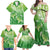 Polynesia Sea Turtle Family Matching Off Shoulder Maxi Dress and Hawaiian Shirt Happy Valentine Day Polynesian - Green LT14 - Polynesian Pride