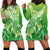 Polynesia Sea Turtle Hoodie Dress Happy Valentine Day Polynesian - Green LT14 - Polynesian Pride