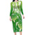 Polynesia Sea Turtle Long Sleeve Bodycon Dress Happy Valentine Day Polynesian - Green LT14 Long Dress Green - Polynesian Pride