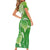 Polynesia Sea Turtle Short Sleeve Bodycon Dress Happy Valentine Day Polynesian - Green LT14 - Polynesian Pride