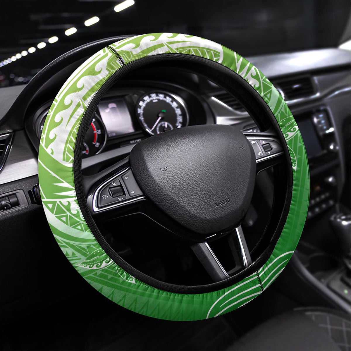 Polynesia Sea Turtle Steering Wheel Cover Happy Valentine Day Polynesian - Green