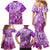 Polynesia Valentine Day Family Matching Mermaid Dress and Hawaiian Shirt Polynesian Sea Turtle Purple Version LT14 - Polynesian Pride