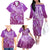 Polynesia Valentine Day Family Matching Off Shoulder Long Sleeve Dress and Hawaiian Shirt Polynesian Sea Turtle Purple Version LT14 - Polynesian Pride