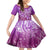 Polynesia Valentine Day Family Matching Off Shoulder Short Dress and Hawaiian Shirt Polynesian Sea Turtle Purple Version LT14 Daughter's Dress Purple - Polynesian Pride