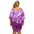 Polynesia Valentine Day Family Matching Off Shoulder Short Dress and Hawaiian Shirt Polynesian Sea Turtle Purple Version LT14 - Polynesian Pride