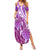 Polynesia Valentine Day Family Matching Summer Maxi Dress and Hawaiian Shirt Polynesian Sea Turtle Purple Version LT14 Mom's Dress Purple - Polynesian Pride