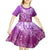 Polynesia Valentine Day Kid Short Sleeve Dress Polynesian Sea Turtle Purple Version LT14 - Polynesian Pride