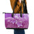 Polynesia Valentine Day Leather Tote Bag Polynesian Sea Turtle Purple Version LT14 - Polynesian Pride