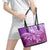 Polynesia Valentine Day Leather Tote Bag Polynesian Sea Turtle Purple Version LT14 - Polynesian Pride