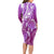 Polynesia Valentine Day Long Sleeve Bodycon Dress Polynesian Sea Turtle Purple Version LT14 - Polynesian Pride