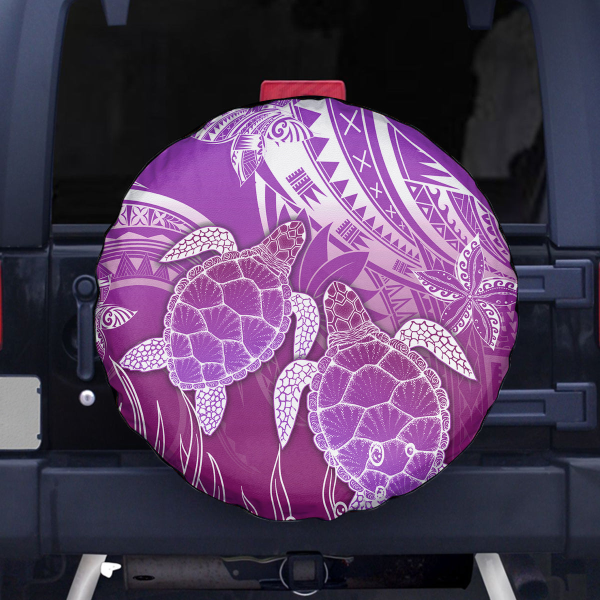 Polynesia Valentine Day Spare Tire Cover Polynesian Sea Turtle Purple Version LT14 Purple - Polynesian Pride