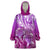 Polynesia Valentine Day Wearable Blanket Hoodie Polynesian Sea Turtle Purple Version LT14 One Size Purple - Polynesian Pride