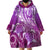 Polynesia Valentine Day Wearable Blanket Hoodie Polynesian Sea Turtle Purple Version LT14 - Polynesian Pride