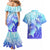 Polynesia Valentine Day Couples Matching Mermaid Dress and Hawaiian Shirt Polynesian Sea Turtle Turquoise Version LT14 - Polynesian Pride