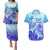 Polynesia Valentine Day Couples Matching Puletasi Dress and Hawaiian Shirt Polynesian Sea Turtle Turquoise Version LT14 Turquoise - Polynesian Pride