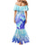 Polynesia Valentine Day Family Matching Mermaid Dress and Hawaiian Shirt Polynesian Sea Turtle Turquoise Version LT14 - Polynesian Pride