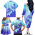 Polynesia Valentine Day Family Matching Off Shoulder Long Sleeve Dress and Hawaiian Shirt Polynesian Sea Turtle Turquoise Version LT14 - Polynesian Pride