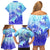 Polynesia Valentine Day Family Matching Off Shoulder Short Dress and Hawaiian Shirt Polynesian Sea Turtle Turquoise Version LT14 - Polynesian Pride