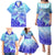 Polynesia Valentine Day Family Matching Puletasi Dress and Hawaiian Shirt Polynesian Sea Turtle Turquoise Version LT14 - Polynesian Pride