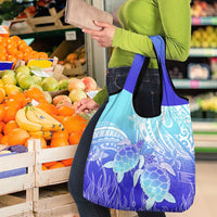 Polynesia Valentine Day Grocery Bag Polynesian Sea Turtle Turquoise Version LT14 - Polynesian Pride