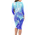 Polynesia Valentine Day Long Sleeve Bodycon Dress Polynesian Sea Turtle Turquoise Version LT14 - Polynesian Pride