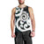 Aotearoa Koru Men Tank Top Cyan Maori Paua Shell Mix Silver Fern