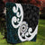 Aotearoa Koru Quilt Cyan Maori Paua Shell Mix Silver Fern