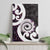 Aotearoa Koru Canvas Wall Art Purple Maori Paua Shell Mix Silver Fern