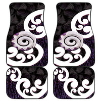 Aotearoa Koru Car Mats Purple Maori Paua Shell Mix Silver Fern LT14 - Polynesian Pride