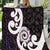 Aotearoa Koru Quilt Purple Maori Paua Shell Mix Silver Fern