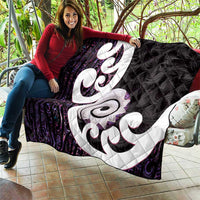 Aotearoa Koru Quilt Purple Maori Paua Shell Mix Silver Fern LT14 - Polynesian Pride