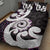 Aotearoa Koru Quilt Bed Set Purple Maori Paua Shell Mix Silver Fern